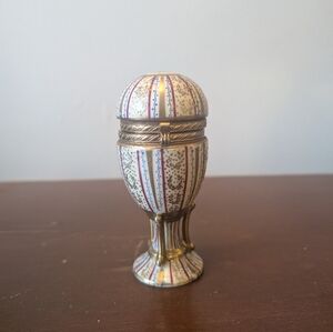 Vintage Porcelain Egg Trinket Box